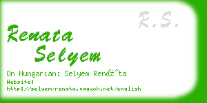 renata selyem business card